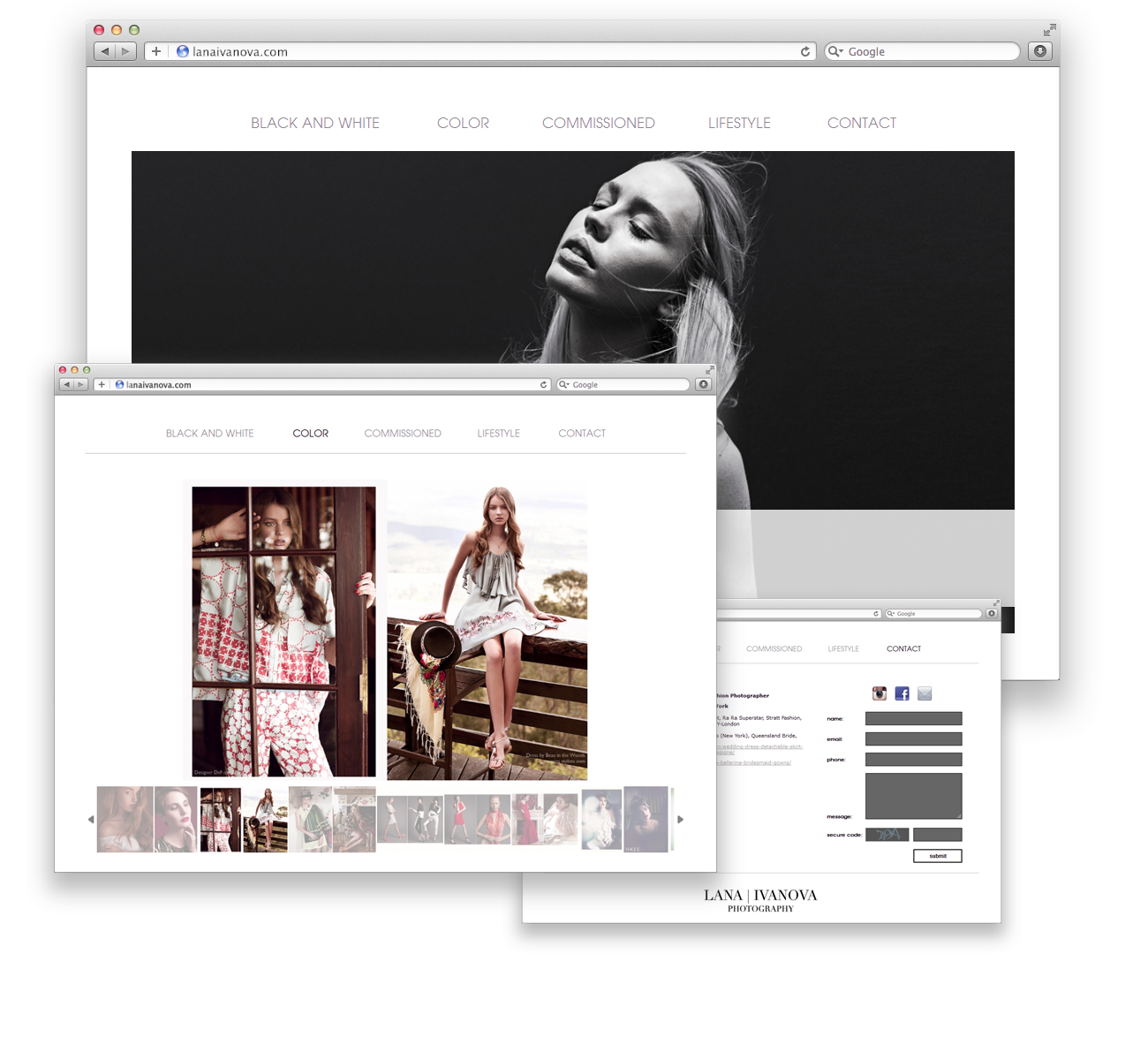 Разработка сайта фотографа Ланы Ивановой — РФ. Авторская разработка сайтов по индивидуальному заказу для любых видов бизнеса. Персональные и корпоративные сайты, интернет-магазины и лендинги под ключ